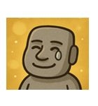 キラキラたたずむモアイ像@SFW（個別スタンプ：22）