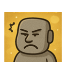 キラキラたたずむモアイ像@SFW（個別スタンプ：24）