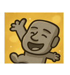 キラキラたたずむモアイ像@SFW（個別スタンプ：25）