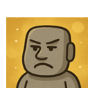 キラキラたたずむモアイ像@SFW（個別スタンプ：27）