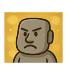 キラキラたたずむモアイ像@SFW（個別スタンプ：28）