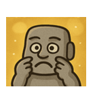 キラキラたたずむモアイ像@SFW（個別スタンプ：31）