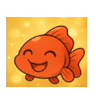キラキラひらひら金魚@SFW（個別スタンプ：1）