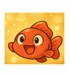 キラキラひらひら金魚@SFW（個別スタンプ：2）