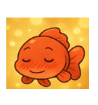 キラキラひらひら金魚@SFW（個別スタンプ：4）