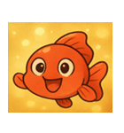 キラキラひらひら金魚@SFW（個別スタンプ：5）