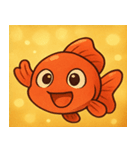 キラキラひらひら金魚@SFW（個別スタンプ：6）