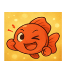 キラキラひらひら金魚@SFW（個別スタンプ：7）