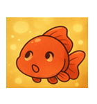 キラキラひらひら金魚@SFW（個別スタンプ：9）