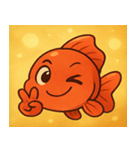 キラキラひらひら金魚@SFW（個別スタンプ：14）