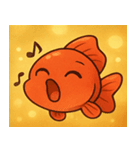 キラキラひらひら金魚@SFW（個別スタンプ：16）