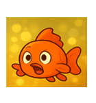 キラキラひらひら金魚@SFW（個別スタンプ：20）