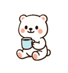 しろまるのかわいいクマスタンプ（個別スタンプ：2）