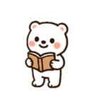 しろまるのかわいいクマスタンプ（個別スタンプ：4）