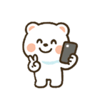 しろまるのかわいいクマスタンプ（個別スタンプ：18）