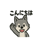 ちょっとマヌケな狼の日常（個別スタンプ：1）