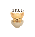 お茶碗犬 おちゃわんわん チワワヨーキー（個別スタンプ：1）