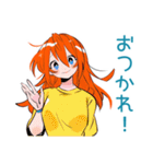 ポップな女の子の飲み会スタンプ（個別スタンプ：2）