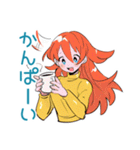 ポップな女の子の飲み会スタンプ（個別スタンプ：5）