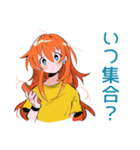 ポップな女の子の飲み会スタンプ（個別スタンプ：27）