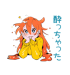 ポップな女の子の飲み会スタンプ（個別スタンプ：37）