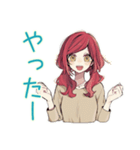 毎日挨拶★普段着赤髪女子（個別スタンプ：29）