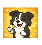 キラキラまじめなボーダーコリー@SFW（個別スタンプ：21）