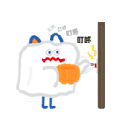 白オレンジにゃんこ－ハロウィンいたずら！（個別スタンプ：1）
