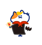 白オレンジにゃんこ－ハロウィンいたずら！（個別スタンプ：16）