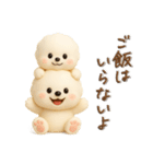 ビションフリーゼ♪家族連絡⭐︎立体.3D（個別スタンプ：13）