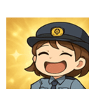 キラキラおまわりさん女子@SFW（個別スタンプ：1）