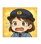 キラキラおまわりさん女子@SFW（個別スタンプ：3）