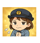 キラキラおまわりさん女子@SFW（個別スタンプ：11）