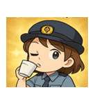 キラキラおまわりさん女子@SFW（個別スタンプ：12）
