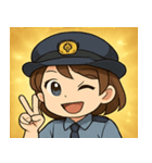 キラキラおまわりさん女子@SFW（個別スタンプ：14）
