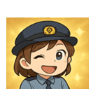 キラキラおまわりさん女子@SFW（個別スタンプ：15）