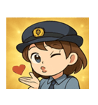 キラキラおまわりさん女子@SFW（個別スタンプ：16）