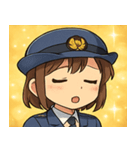 キラキラおまわりさん女子@SFW（個別スタンプ：21）