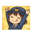 キラキラおまわりさん女子@SFW（個別スタンプ：24）