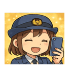 キラキラおまわりさん女子@SFW（個別スタンプ：32）