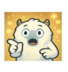 キラキラゆる雪男@SFW（個別スタンプ：4）
