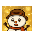 キラキラにっこり雪だるま@SFW（個別スタンプ：3）