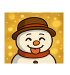 キラキラにっこり雪だるま@SFW（個別スタンプ：15）