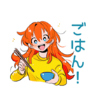 毎日使える★ポップな女の子（個別スタンプ：21）