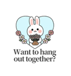 ウサギの日常スタンプ 04(EN)（個別スタンプ：1）