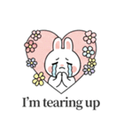 ウサギの日常スタンプ 04(EN)（個別スタンプ：21）