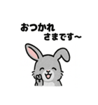 かわいいグレーうさぎの癒しスタンプ（個別スタンプ：12）