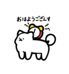 いつでも使える犬（白）（個別スタンプ：1）