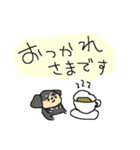 黒いミニチュアダックスフンド（個別スタンプ：2）