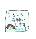 黒いミニチュアダックスフンド（個別スタンプ：13）